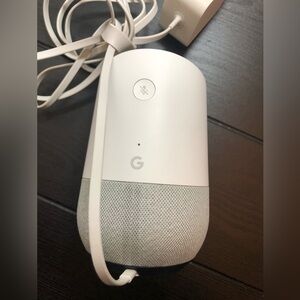 Google Home Smart Speaker - Chalk White and Light Gray